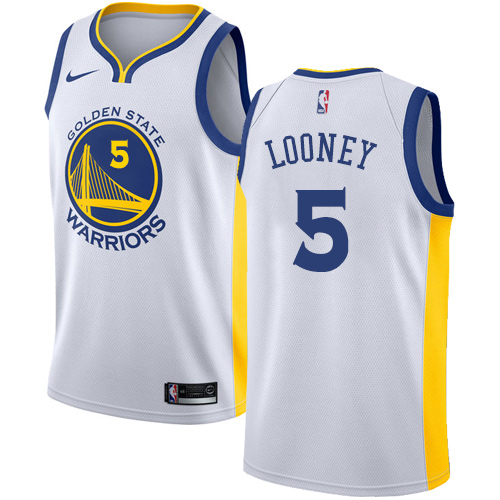 Nike Warriors #5 Kevon Looney White NBA Swingman Association Edition Jersey