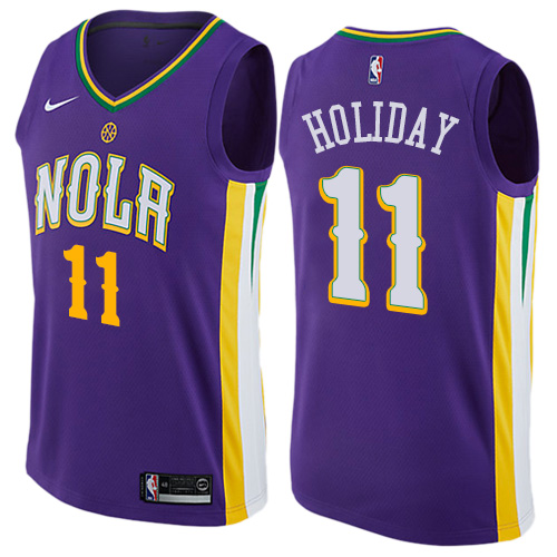 Nike Pelicans #11 Jrue Holiday Purple 
